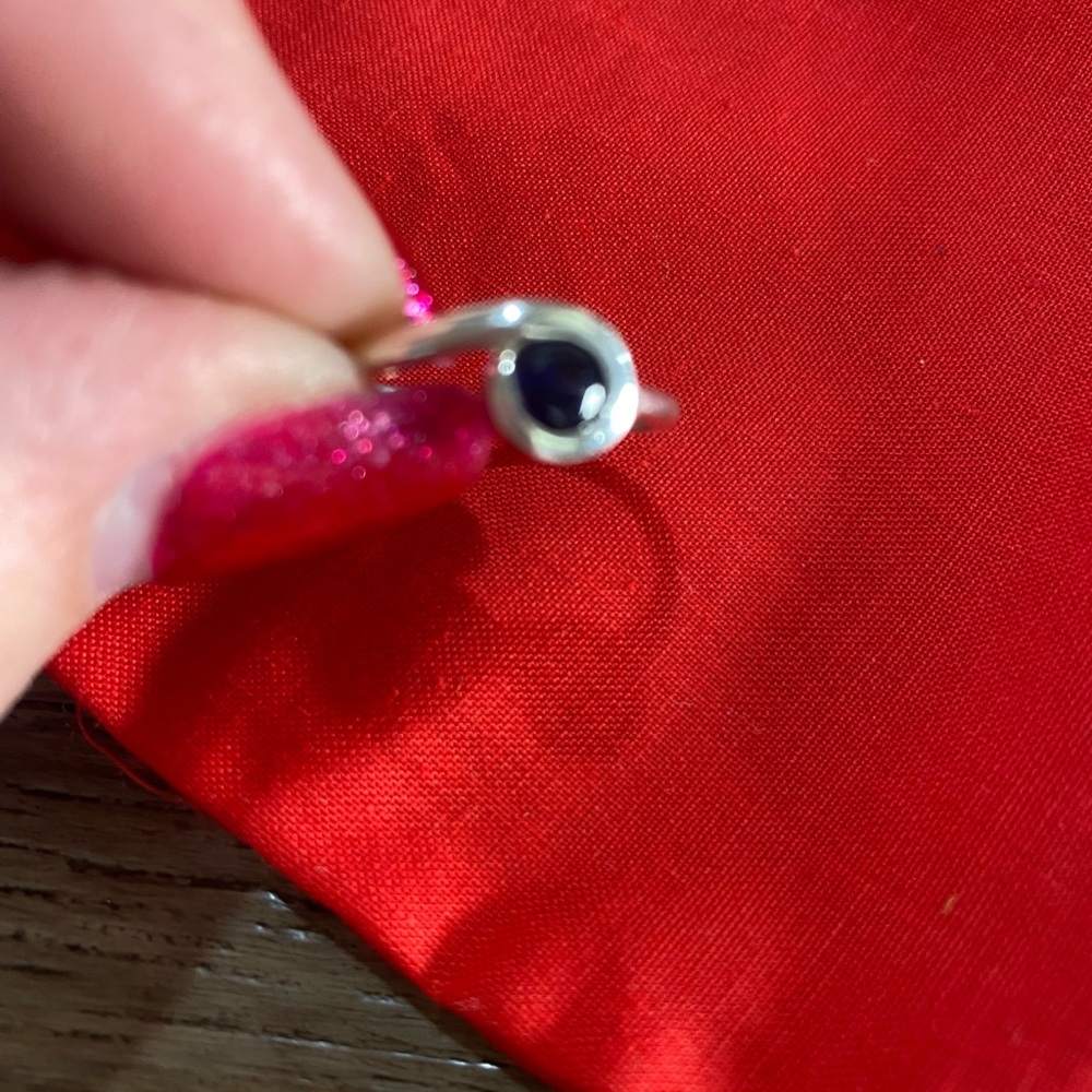 Silpada ring with blue accent stone